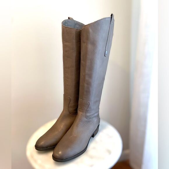 Sam Edelman Grey Penny Riding Boots Size 5.5M - Picture 4 of 16